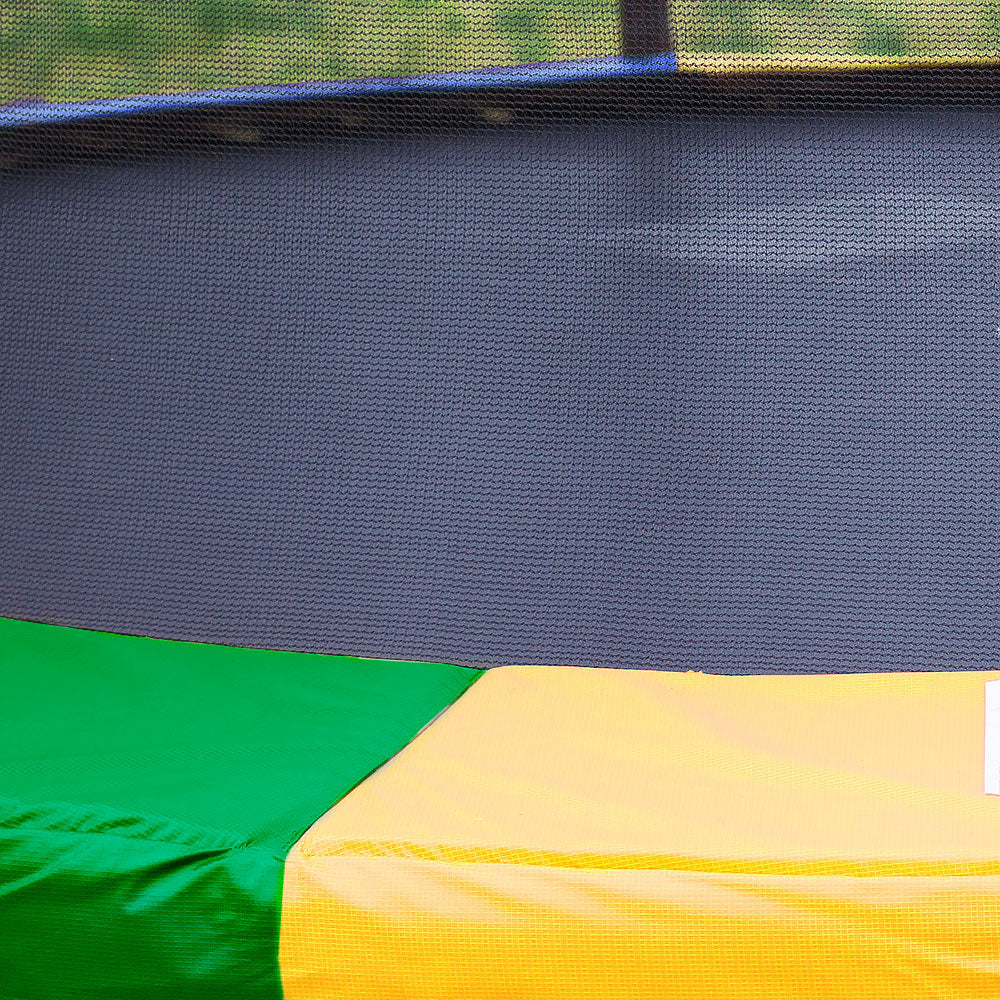 Kahuna 12ft Outdoor Trampoline Kids Children With Safety Enclosure Pad Mat Ladder Basketball Hoop Set - Rainbow 9