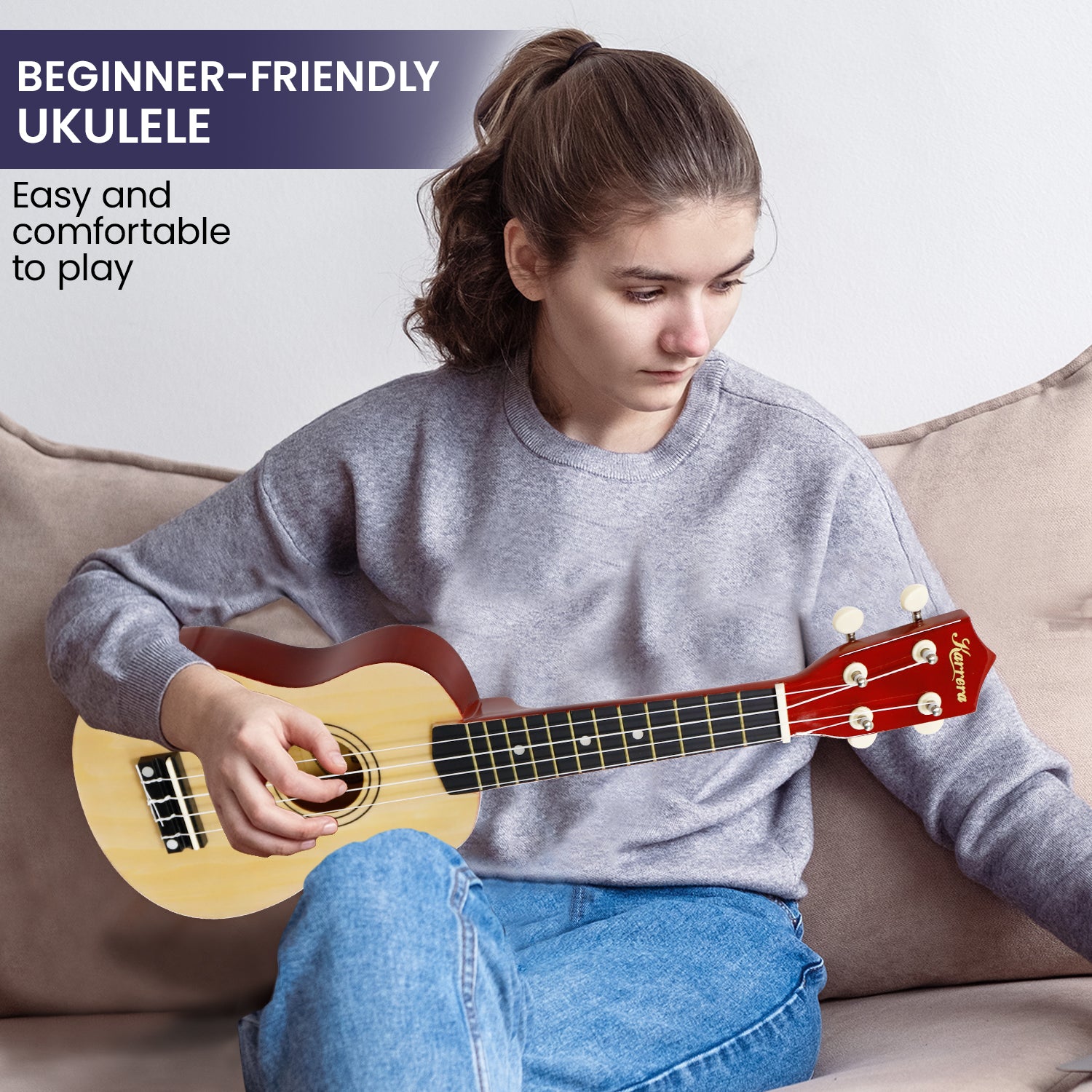 Karrera 21in Ukulele - Natural 6