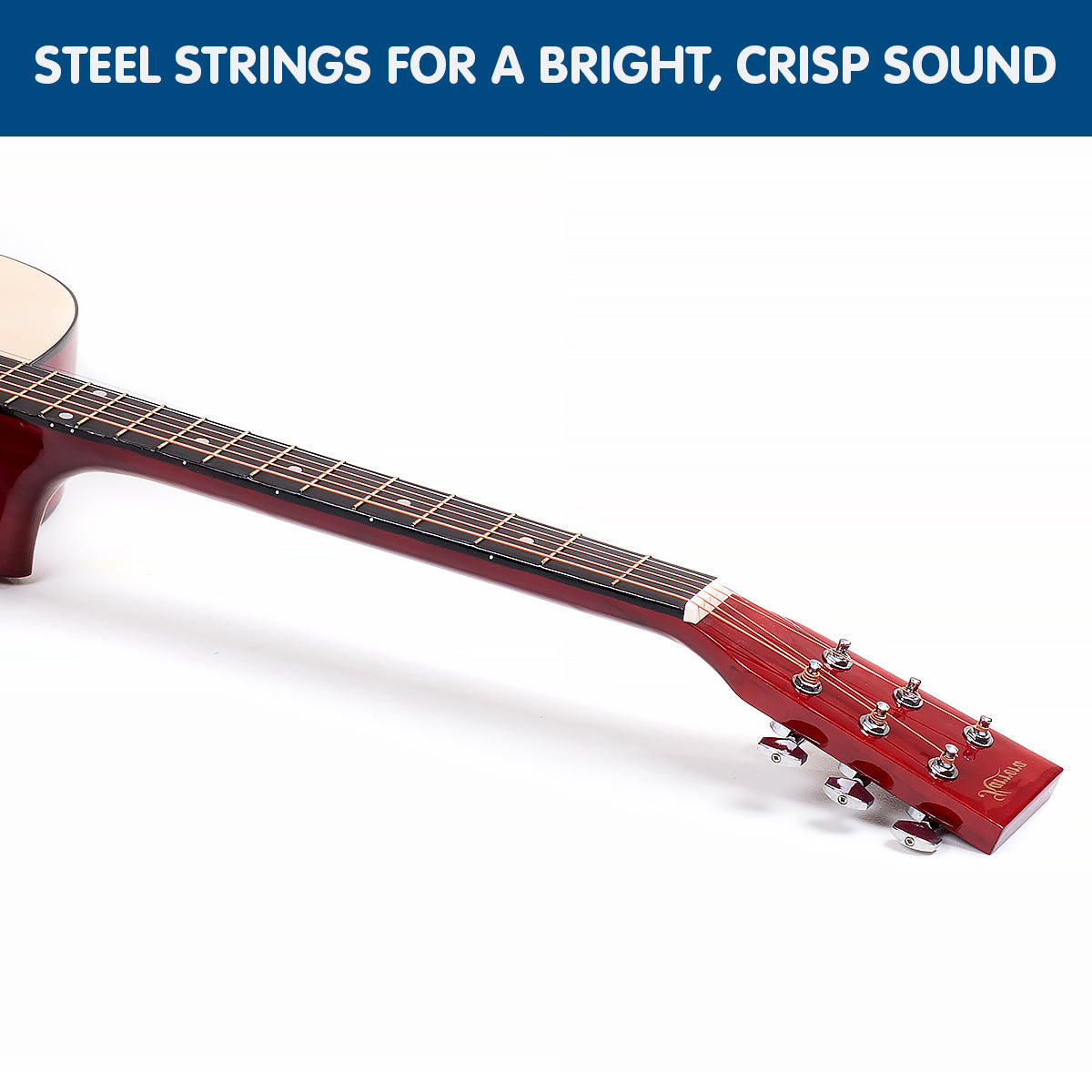 Karrera 41in Acoustic Wooden Guitar String Music Instrument 3