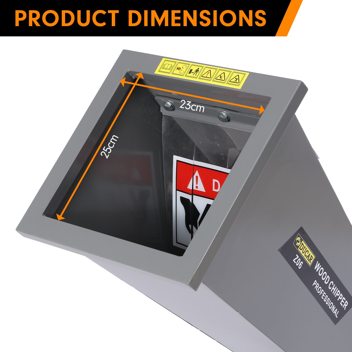 Ducar 7hp Wood Chipper Shredder Mulcher Grinder Petrol Silver 5