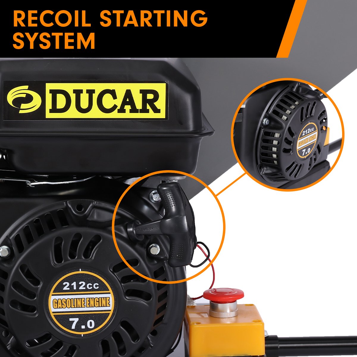 Ducar 7hp Wood Chipper Shredder Mulcher Grinder Petrol Silver 11