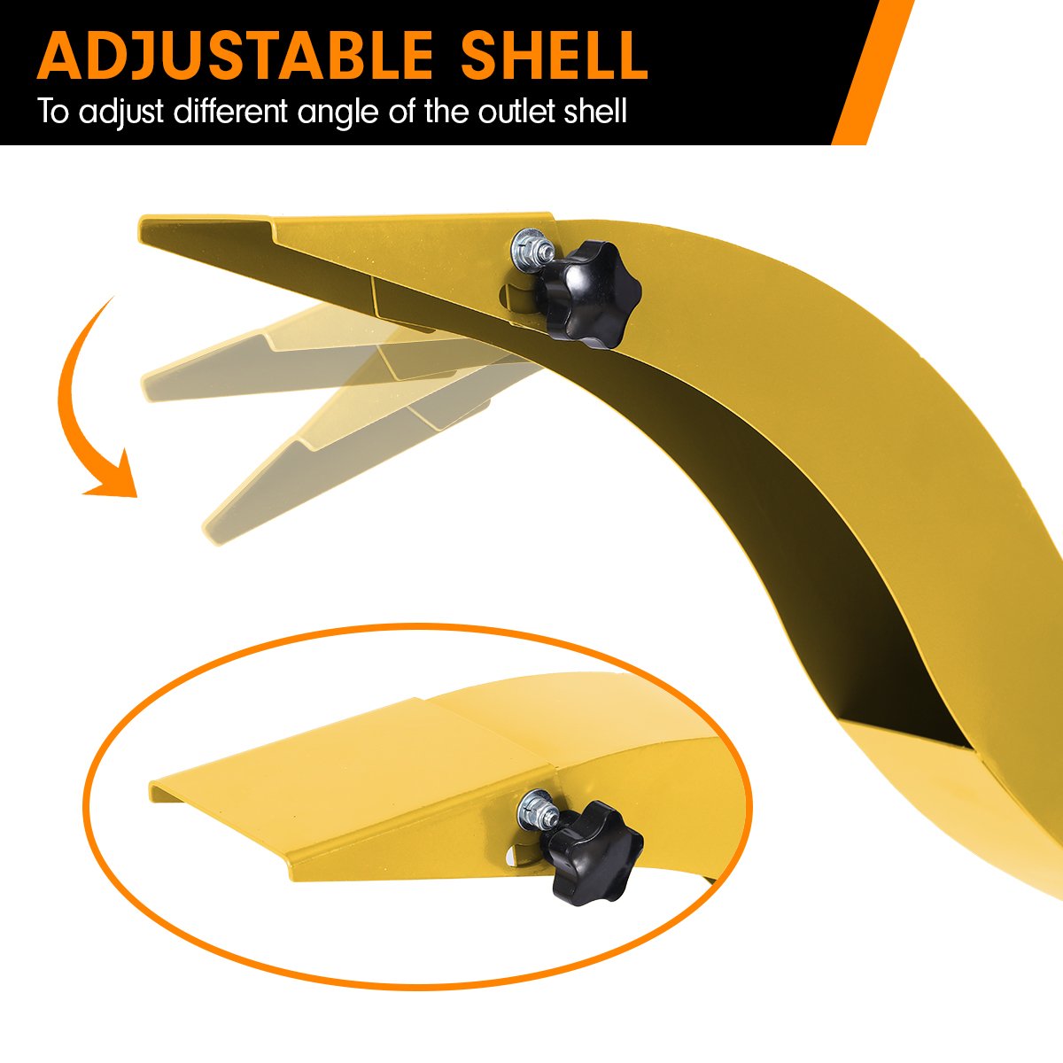 Ducar 7hp Wood Chipper Shredder Mulcher Grinder Petrol Yellow 12