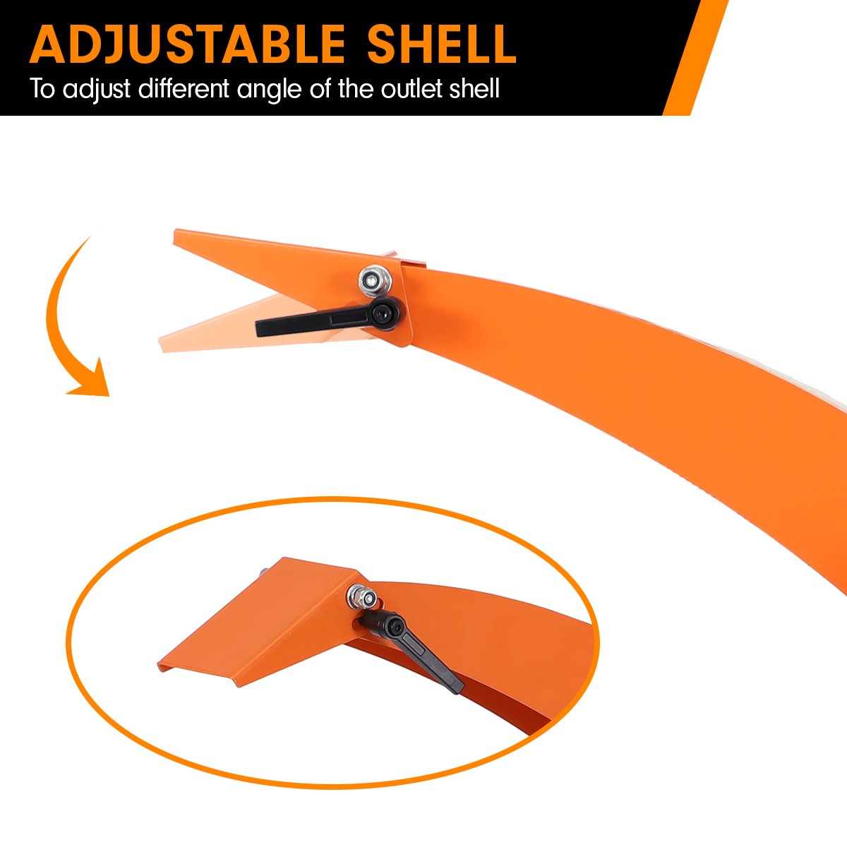 Ducar 7hp Wood Chipper Shredder Mulcher Grinder Petrol Orange 12