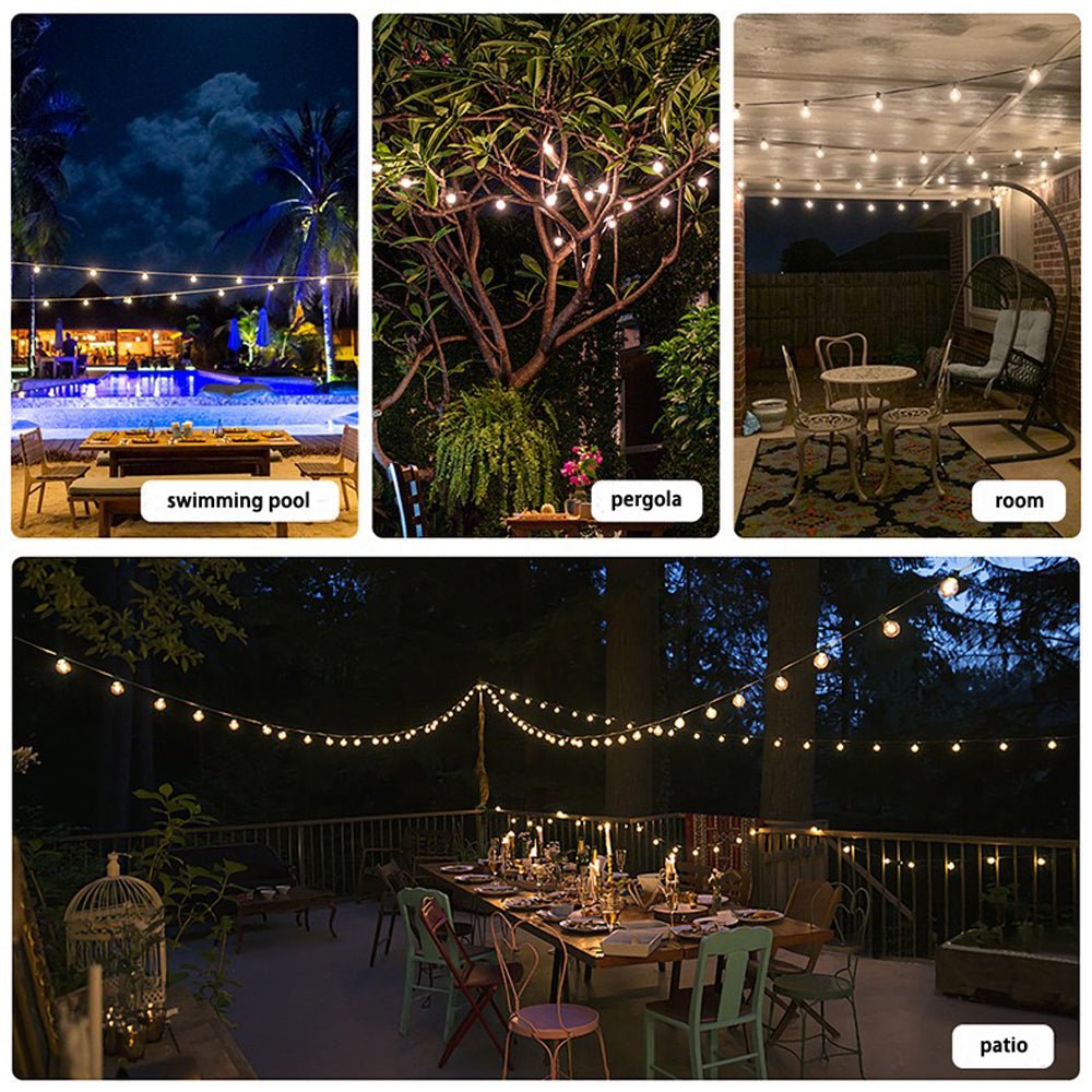20M Festoon String Lights Kits Christmas Wedding Party Waterproof outdoor 10