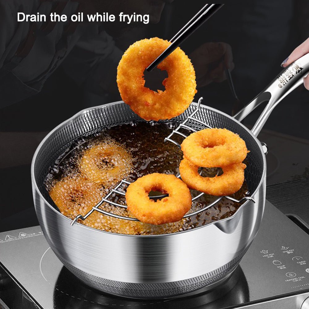 Premium 316 Stainless Steel Non-Stick 22cm Milk Pot with Double-Sided Honeycomb Design 4