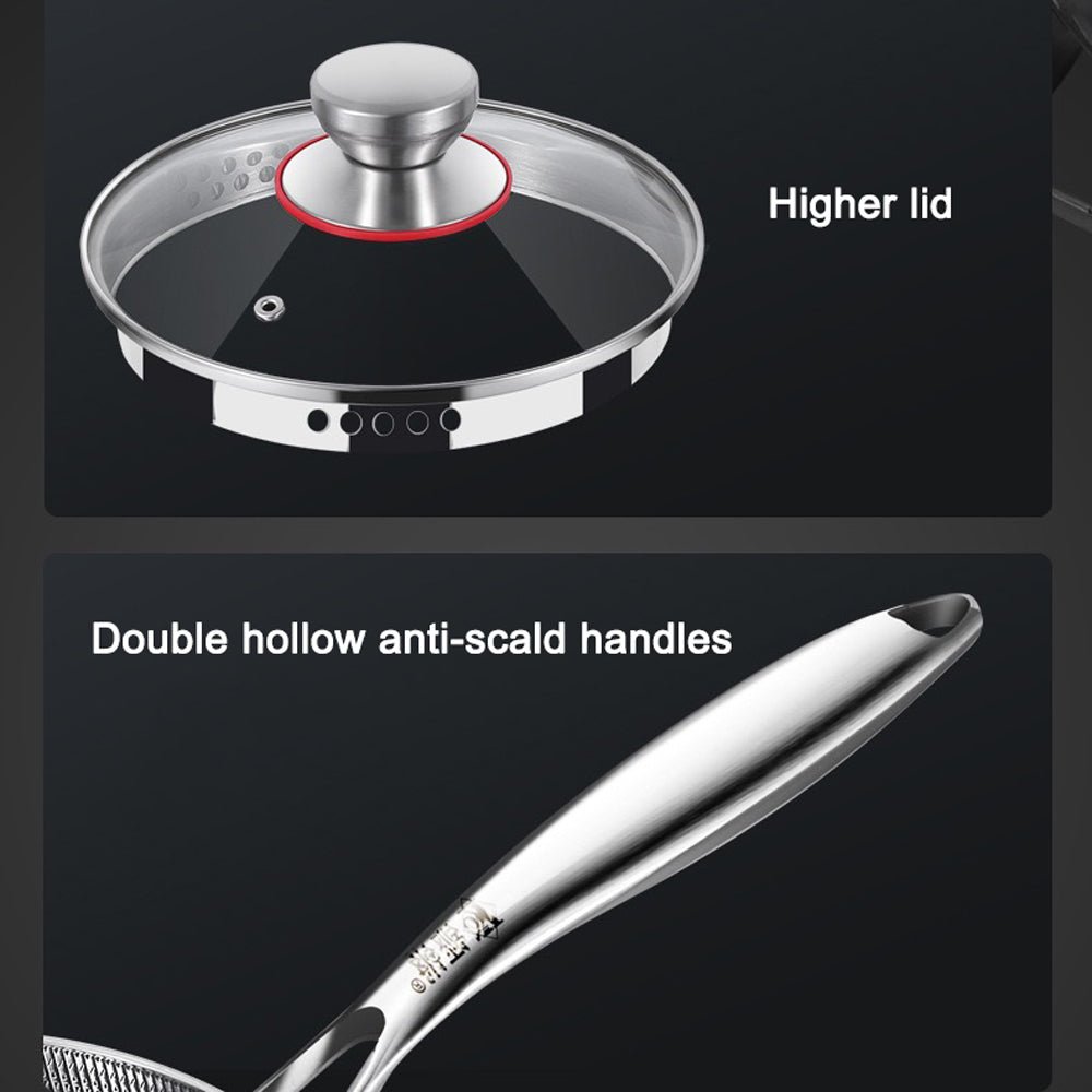 Premium 316 Stainless Steel Non-Stick 22cm Milk Pot with Double-Sided Honeycomb Design 7