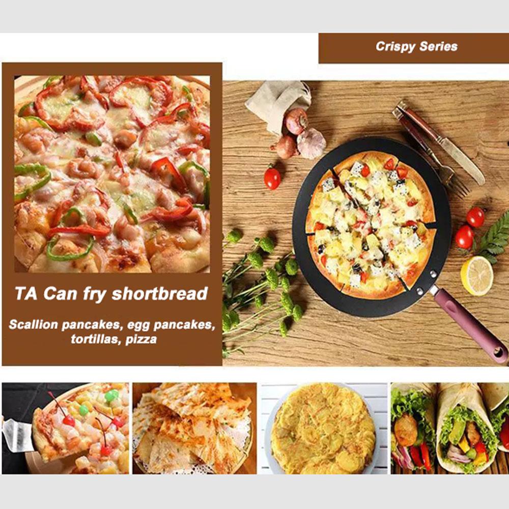 32cm Nonstick Frying Indian Tava Dosa Chapati Pan Flat Skillet Griddle Pan 3