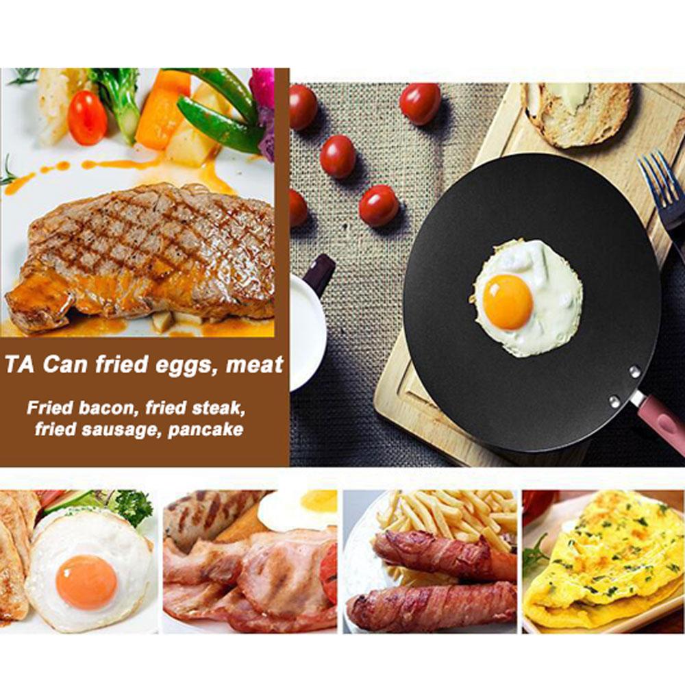 32cm Nonstick Frying Indian Tava Dosa Chapati Pan Flat Skillet Griddle Pan 4