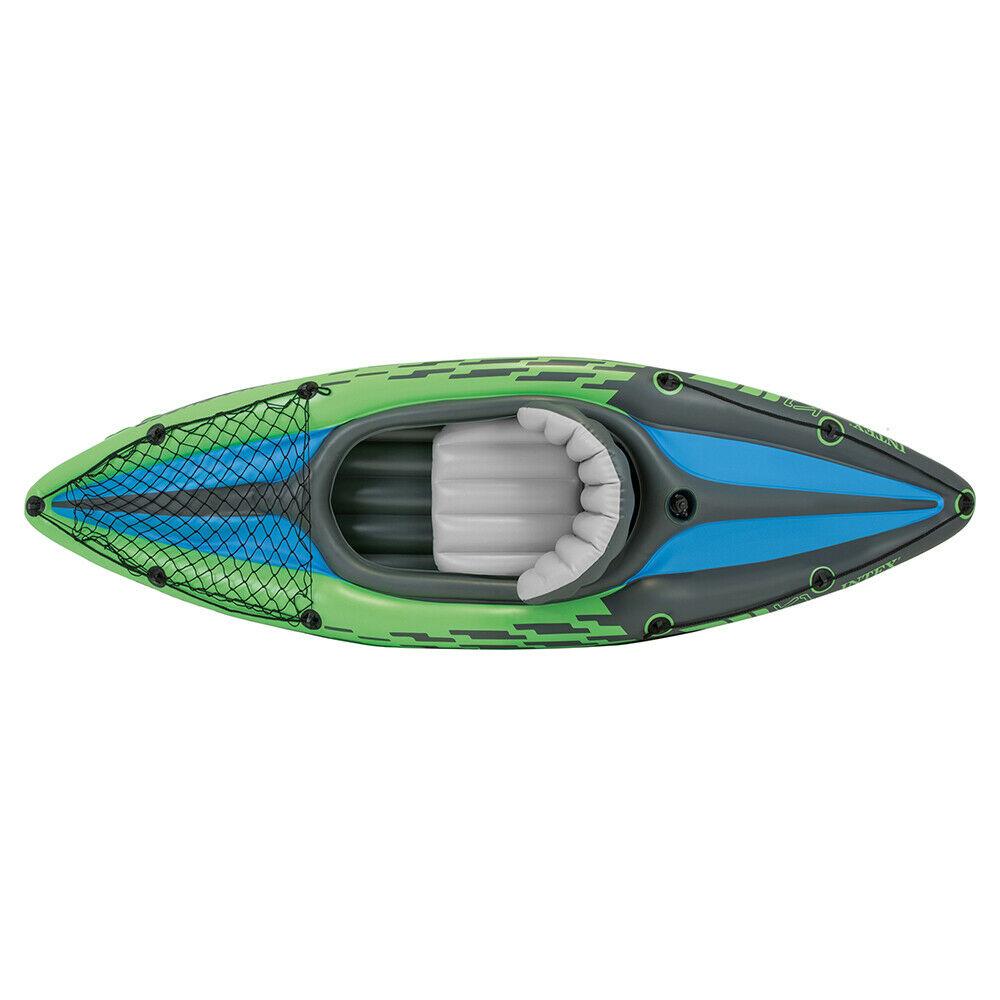 Intex Sports Challenger K1 Inflatable Kayak 1 Seat Floating Boat Oars River Lake 68305NP 3
