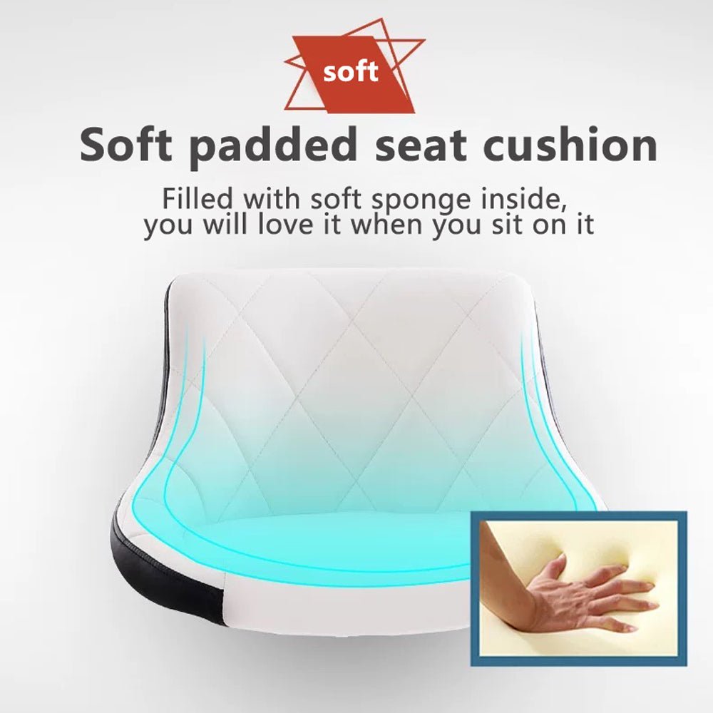 Bar Stools Kitchen Bar Stool Leather Barstools Swivel Gas Lift Counter Chairs x2 BS8403 Black 5