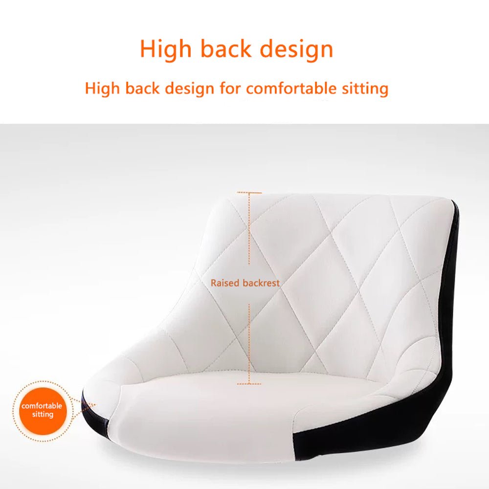 Bar Stools Kitchen Bar Stool Leather Barstools Swivel Gas Lift Counter Chairs x2 BS8403 White 6