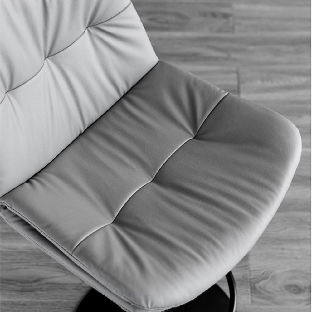 Bar Stools Kitchen Bar Stool Leather Barstools Swivel Gas Lift Counter Chairs x2 BS8406 Grey 6