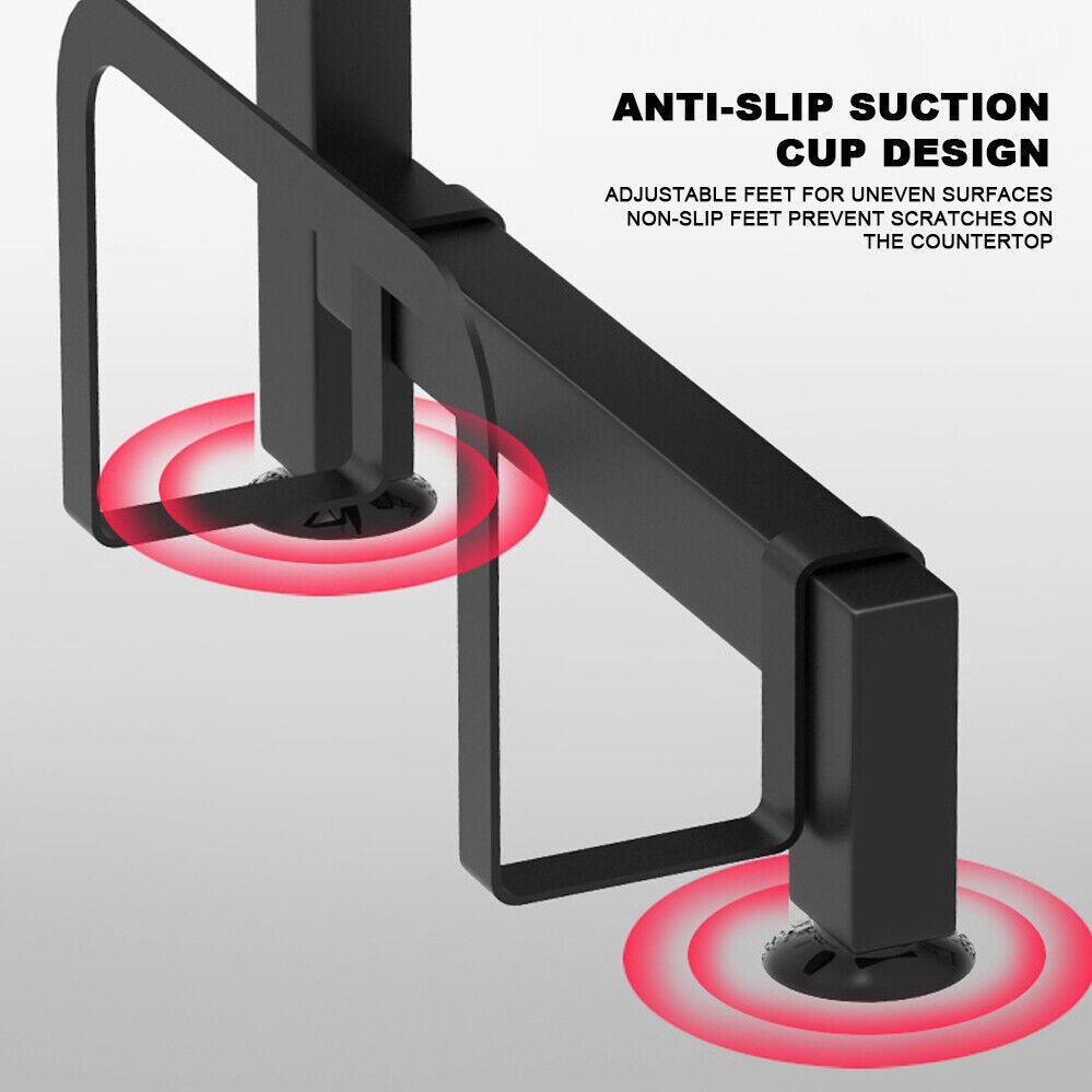 85cm Double Tier Enclosed Dish Drying Rack Holder Drain caddy Kitchen Drainer Storage Over Sink Organiser Storage 6