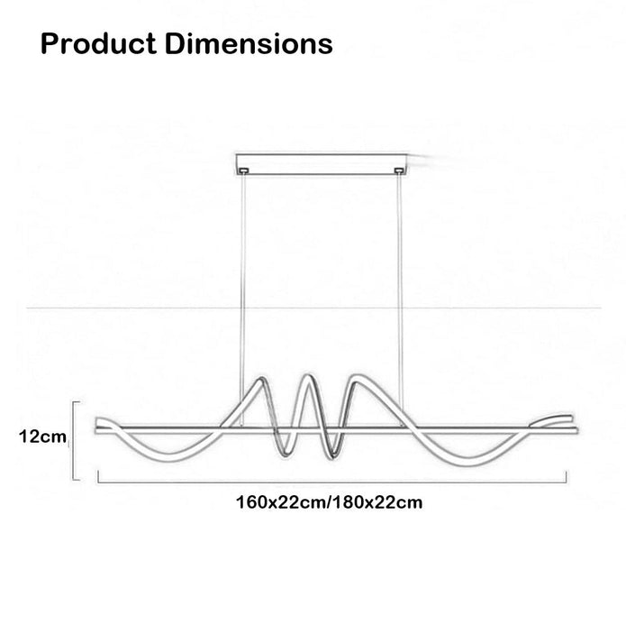 BAMDECOR A202 Modern LED Linear Pendant Lights with Dimmable LED  160cm 7