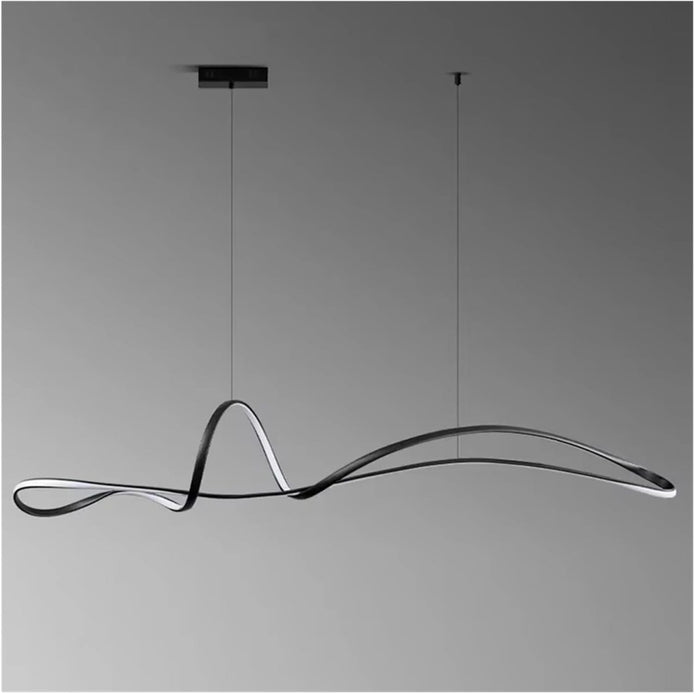 BAMDECOR A210 Modern LED Linear Pendant Lights with Dimmable LED and Adjustable Hanging Length 150cm -Black 4
