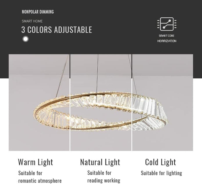 BAMDECOR C3342/2 Modern Crystal Chandeliers Lighting Fixtures Contemporary Wave Chandelier Lighting Fixtures Crystal Pendant Ceiling Lights for Living Room (Gold) 5