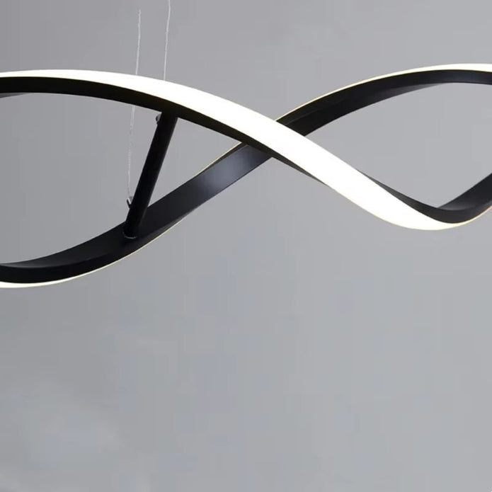 BAMDECOR A24122 Modern Minimalist Black Pendant Light Adjustable LED Chandelier for Dining Room and Bar 5