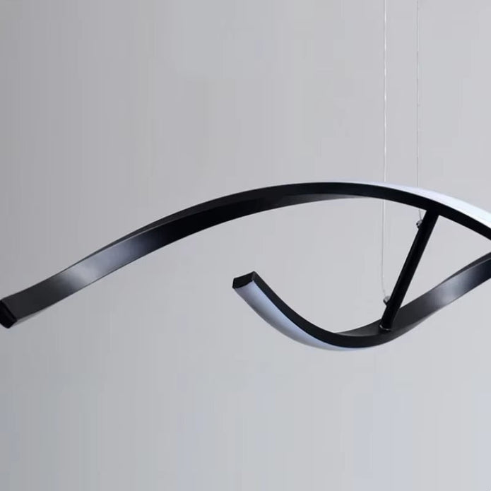 BAMDECOR A24122 Modern Minimalist Black Pendant Light Adjustable LED Chandelier for Dining Room and Bar 6