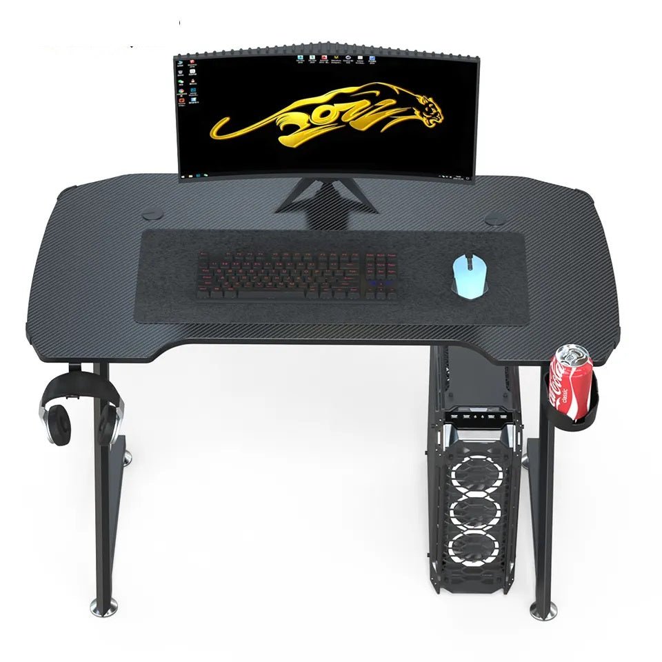 140cm New Arrive Computer Table Z Shaped Gaming Desk With RGB Led Lights Gaming Tables 3