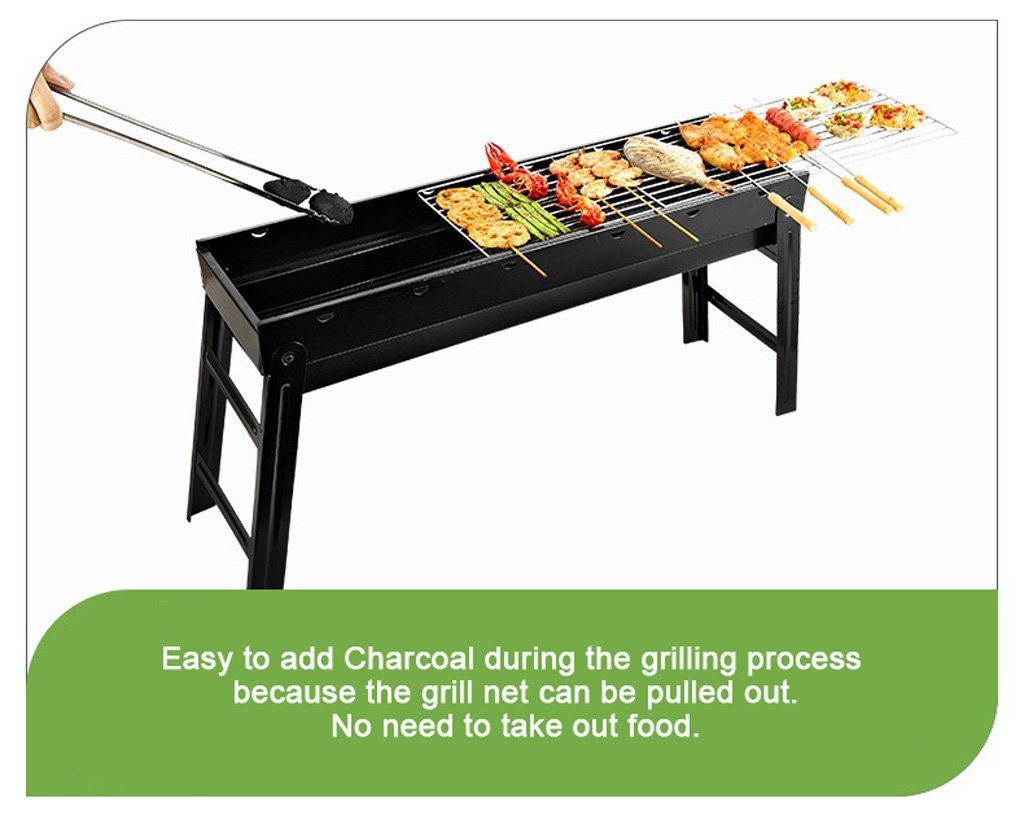 Foldable Portable BBQ Charcoal Grill Barbecue Camping Hibachi Picnic small 4