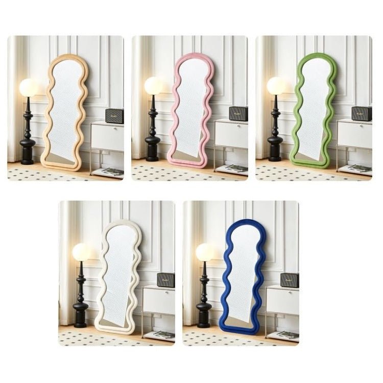 1.7m Elegance Curvy Floor Mirror Wavy Full Lenght Curvy Squiggle Full Body Irregular Asymmetrical Floor Home Decor 3