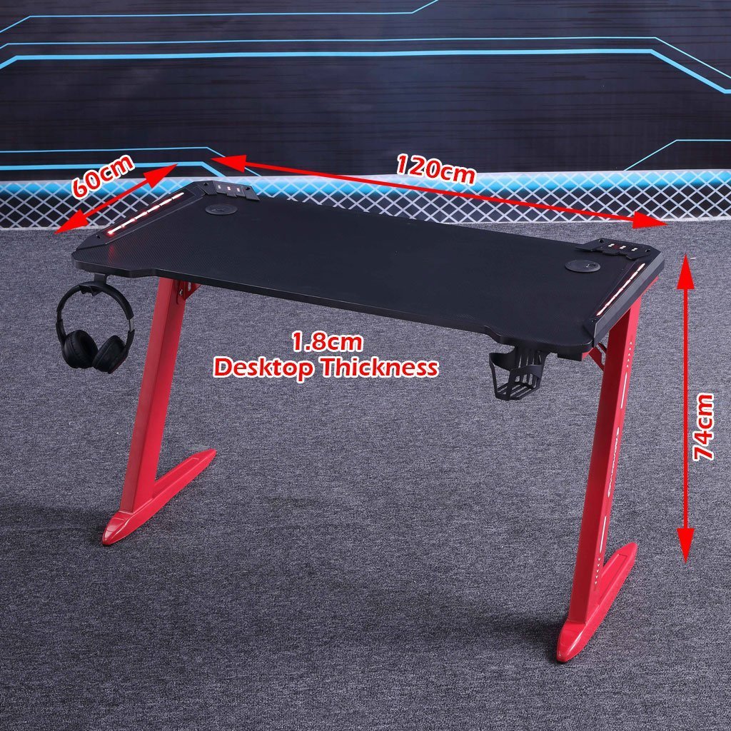 D2105 140cm Gaming Desk Desktop PC Computer Desks Desktop Racing Table Office Laptop Home AU 6