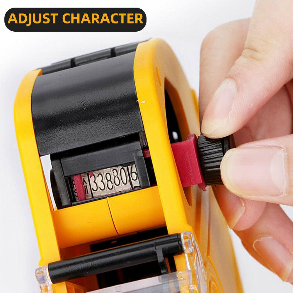 Price Tag Gun Labeller Pricing with 2 Rolls Labels and Inks Roller Machine Kit Yellow 3