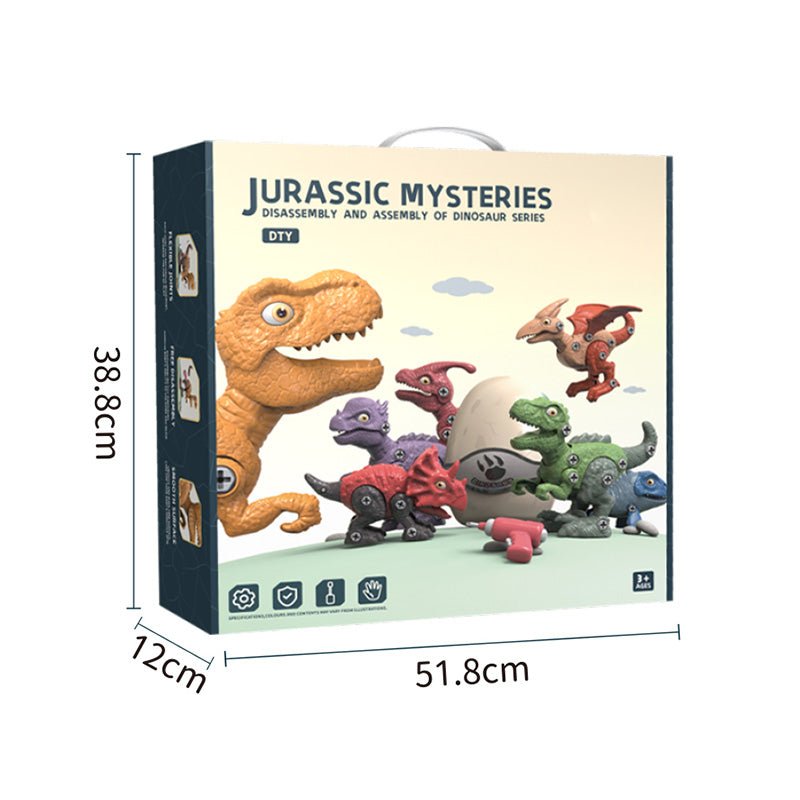 Disassemble Blocks Jurassic Dinosaurs Building Blocks Toys Battery Drill Tyrannosaurus Rex Wyvern Velociraptor Stegosaurus 5 5