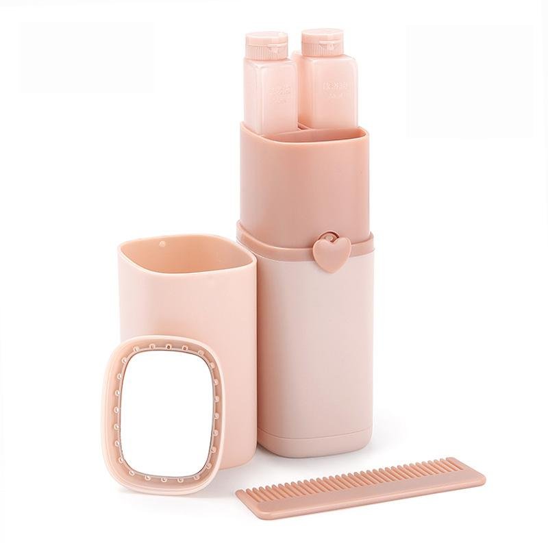Portable Toothbrush Holder Tooth Mug Toothpaste Cup Bath Travel Box Accessories Set Blue 6