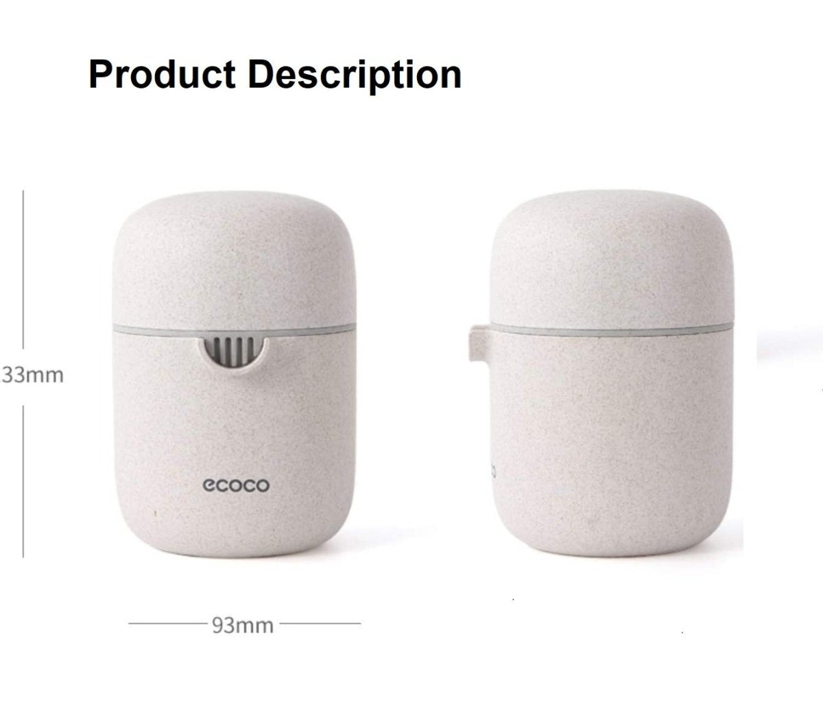 Ecoco Manual Lemon Juicer Hand Orange Squeezer Fruit Citrus Kitchen Plastic Tool Capacity Machine 14