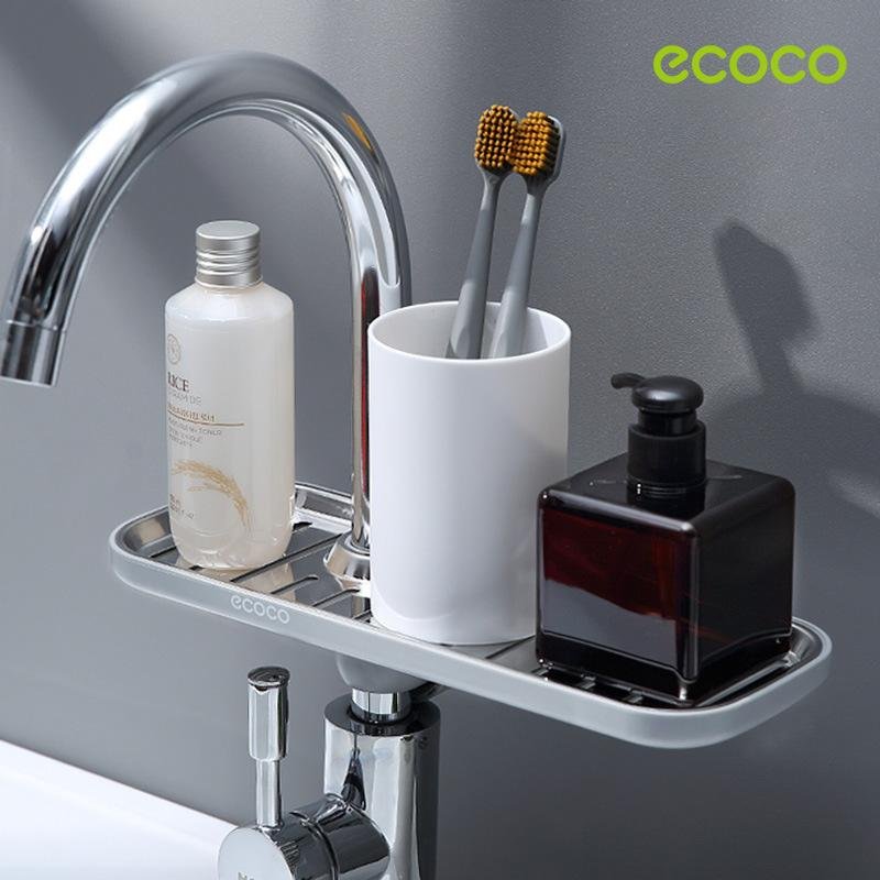 Ecoco Kitchen Drain Holder Sponge Sink Storage Rack Basket Organizer Shelf Bathroom AU 4
