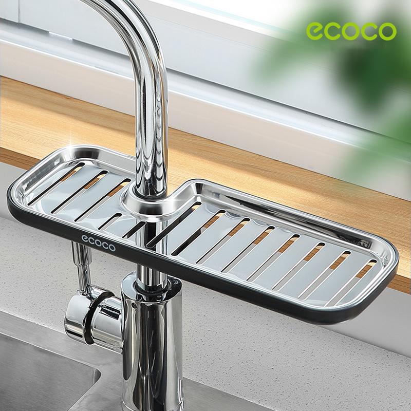 Ecoco Kitchen Drain Holder Sponge Sink Storage Rack Basket Organizer Shelf Bathroom AU 5