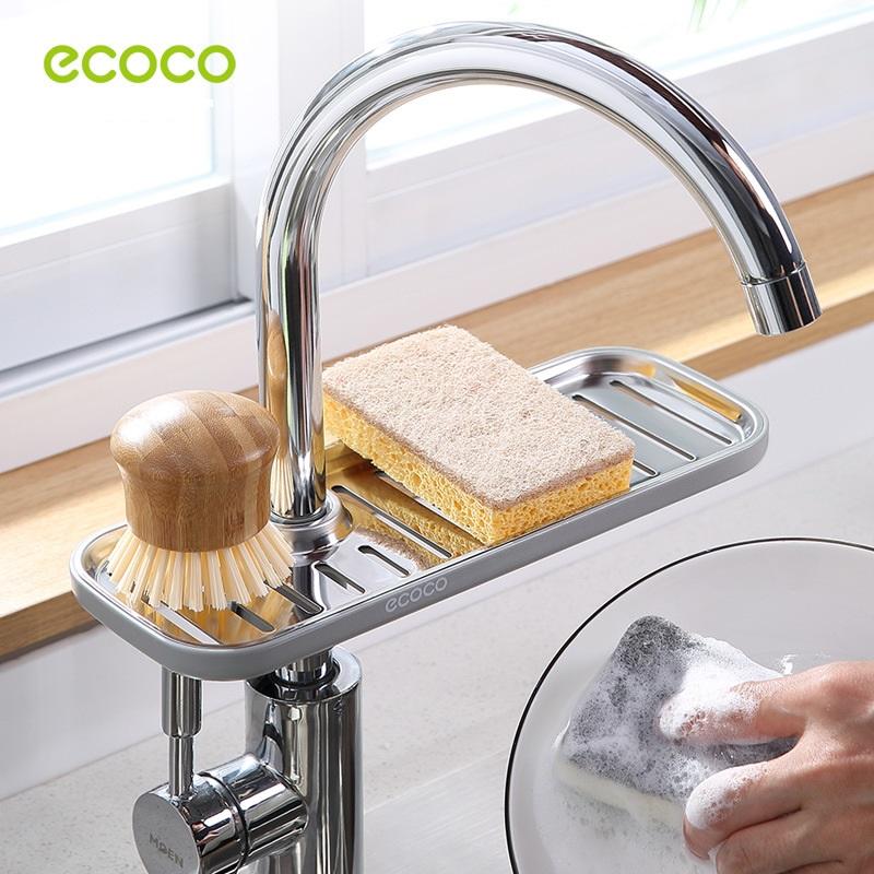 Ecoco Kitchen Drain Holder Sponge Sink Storage Rack Basket Organizer Shelf Bathroom AU 8