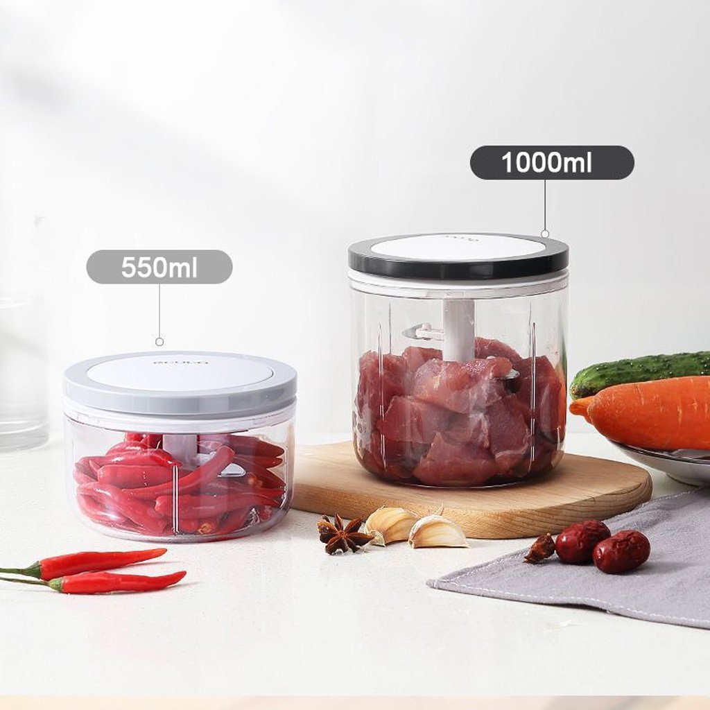 Ecoco 3 Sizes Cutter Set Easy Chopper Mincer Mixer Slicer Dicer Blender Shredder For Onion Garlic Grey 9