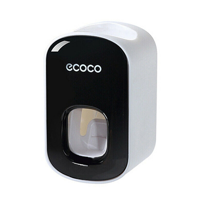 Ecoco Wall mount auto ands Free Toothpaste Dispenser Automatic Toothpaste Squeezer Bathroom Toothpaste Holder Grey 12