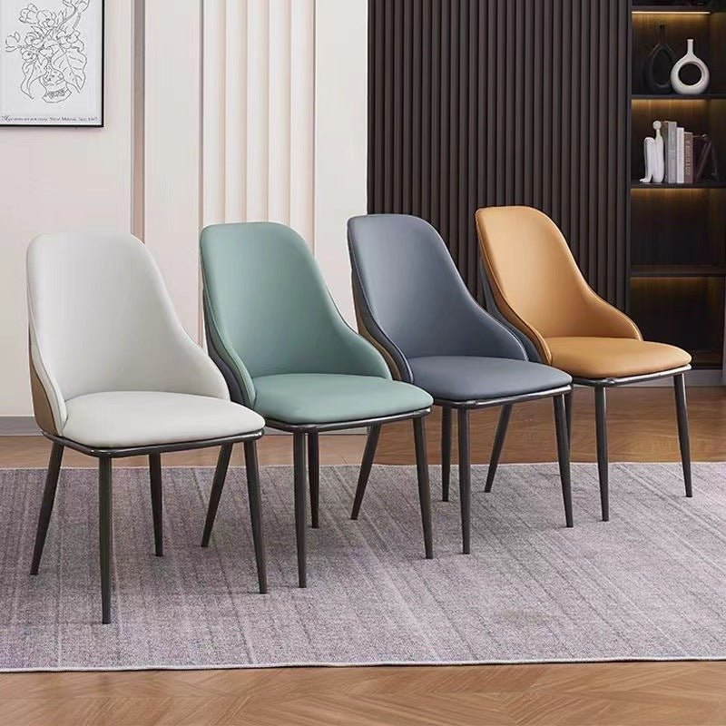 VELLUTO Dining Chair Modern upholstered Leather Kitchen Chairs with armrests Bathtub Chair Leisure Lounge Chair Living Room Bedroom Home Set of 2 (Light Grey Duo) 3