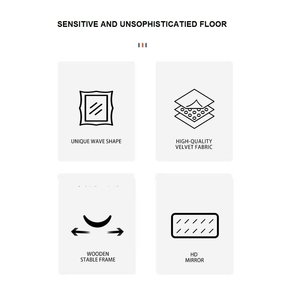 1.7m Standing Maiden Mirror Full Length Aesthetic Full Size Floor Mirror Bedroom Creative Modern Deco Blue 3