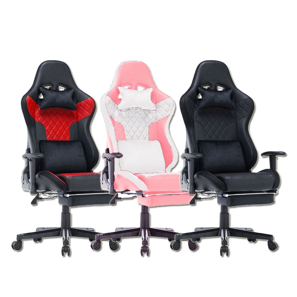 7 RGB Lights Bluetooth Speaker Gaming Chair Ergonomic Racing chair 165° Reclining Gaming Seat 4D Armrest Footrest Black 3