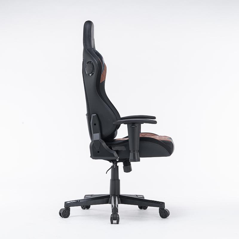 7 RGB Lights Bluetooth Speaker Gaming Chair Ergonomic Racing chair 165° Reclining Gaming Seat 4D Armrest Footrest Black 10