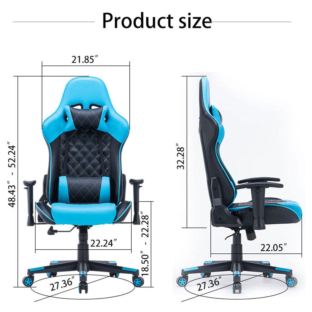 Gaming Chair Ergonomic Racing chair 165° Reclining Gaming Seat 3D Armrest Footrest Red Black 3