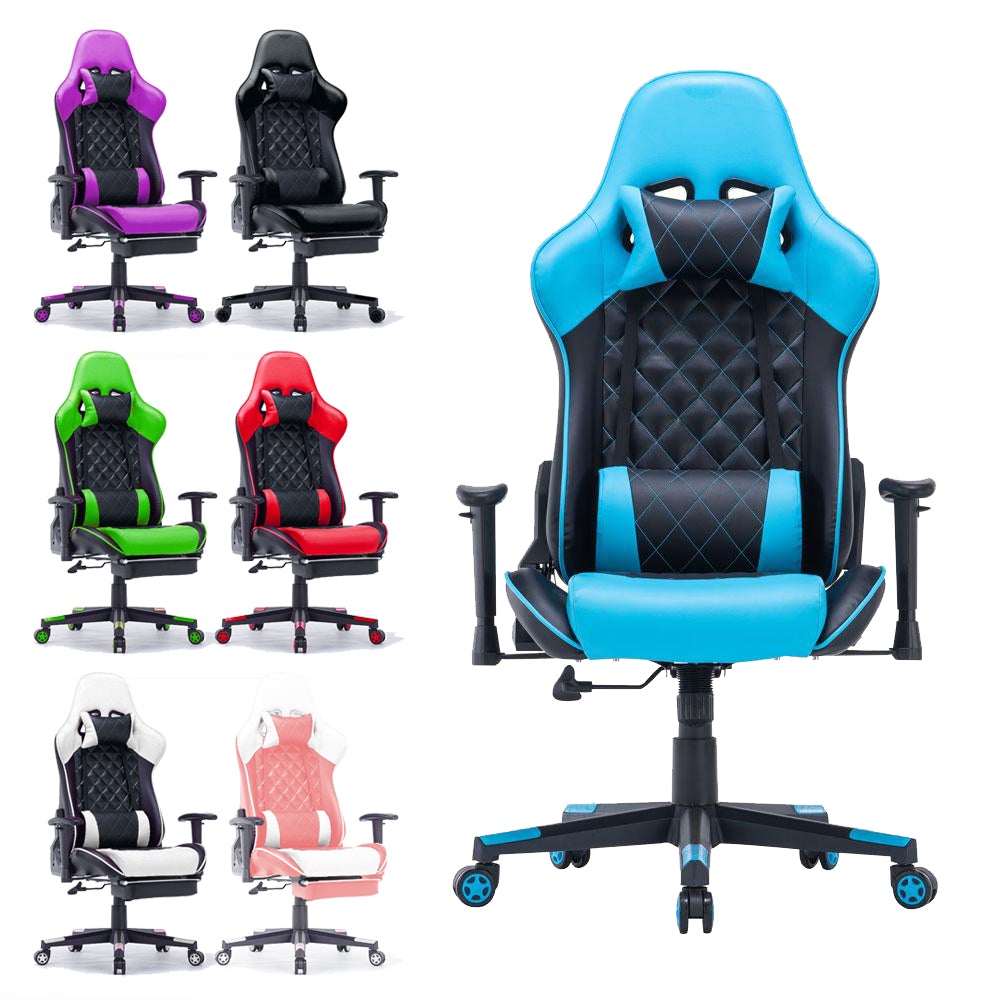 Gaming Chair Ergonomic Racing chair 165° Reclining Gaming Seat 3D Armrest Footrest Red Black 10