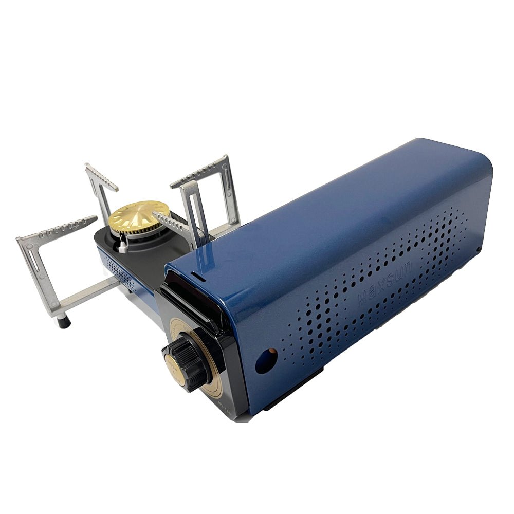 MAXSUN HI STOVE MS-100 Outdoor Camping Gas Stove Folding Burner Foldable Windshield 3