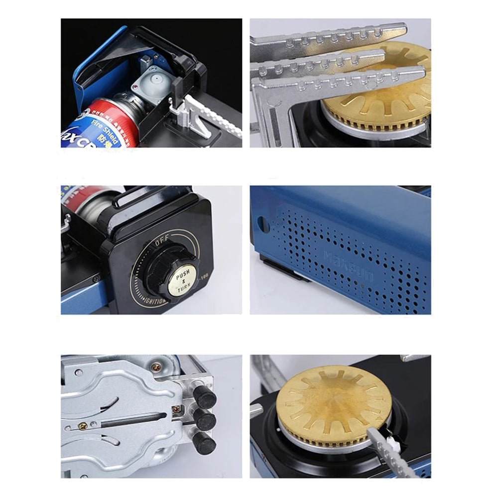 MAXSUN HI STOVE MS-100 Outdoor Camping Gas Stove Folding Burner Foldable Windshield 7