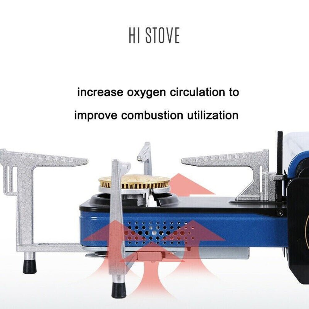 MAXSUN HI STOVE MS-100 Outdoor Camping Gas Stove Folding Burner Foldable Windshield 9