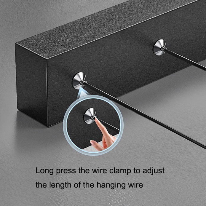 Modern Minimalist Square Pendant Light Adjustable LED Chandelier Triple Layer(corner base) 6