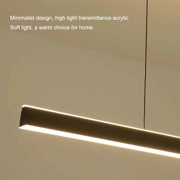 Modern Minimalist Trapezoid Pendant Light Adjustable LED Bar Light White 6
