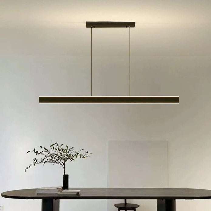 Modern Minimalist Trapezoid Pendant Light Adjustable LED Bar Light White 8