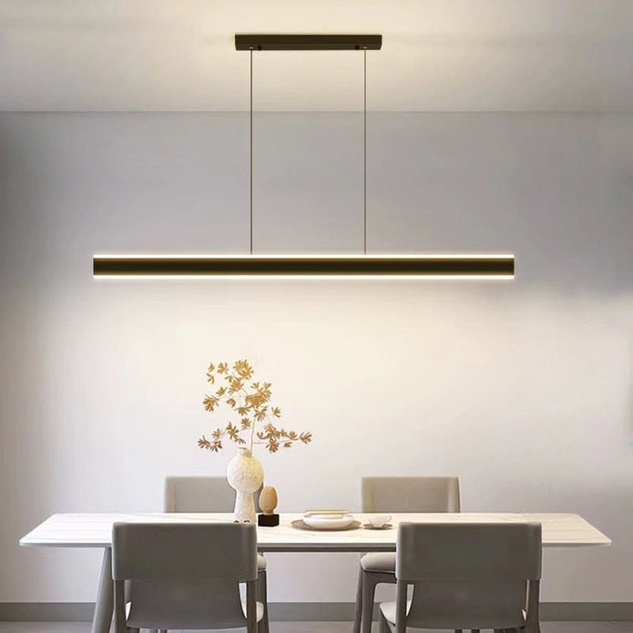 Modern Minimalist Trapezoid Pendant Light Adjustable LED Bar Light White 10