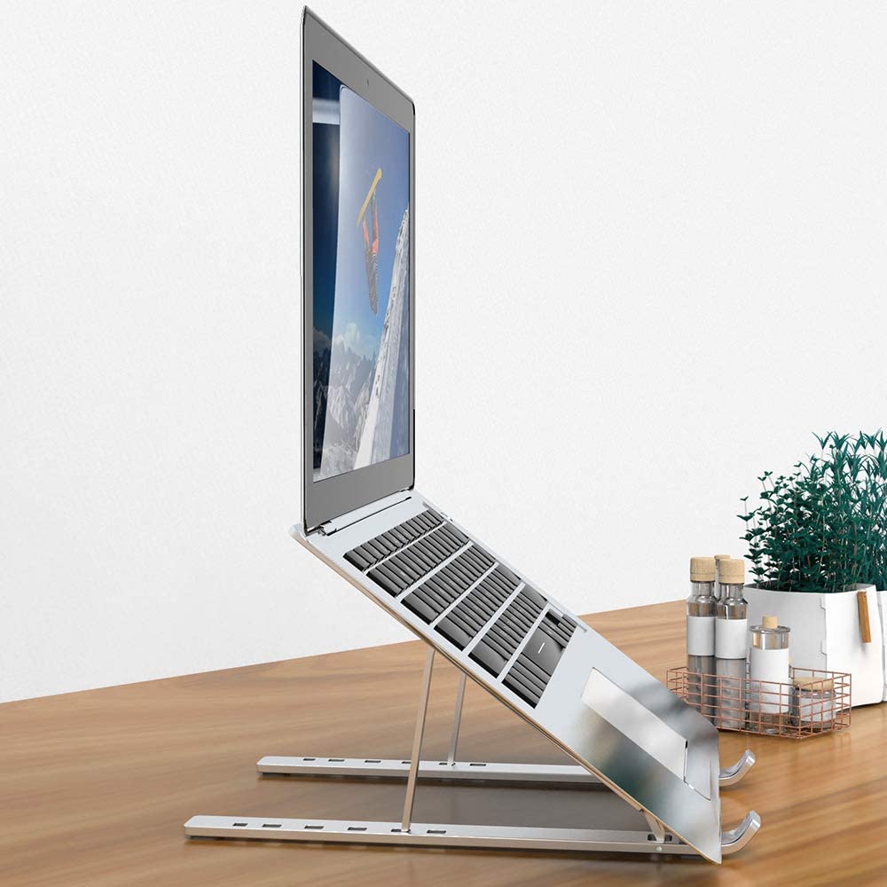 Portable Adjustable Laptop Stand Foldable Desktop Tripod Tray Anti-skid Pad Single Layer 5