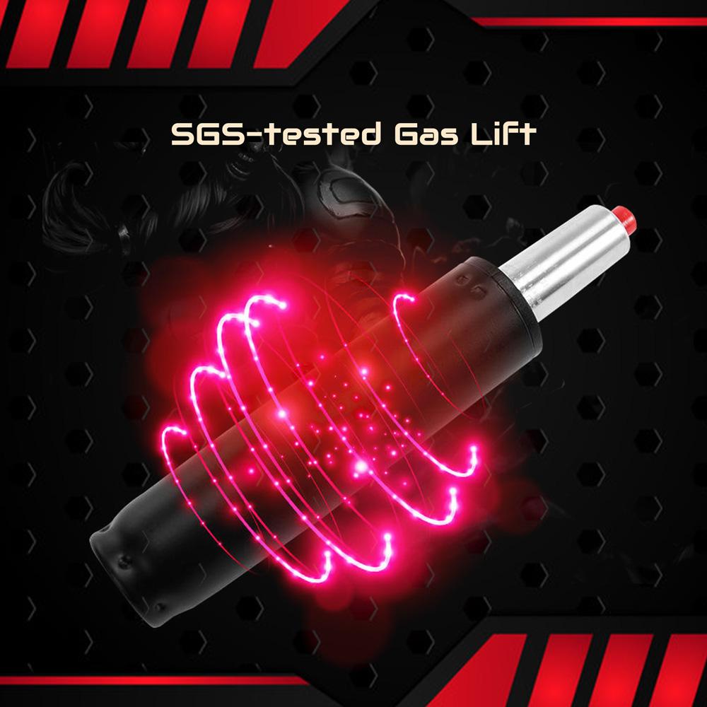 Gaming Chair Office Computer Seating Racing PU Executive Racer Recliner Large Black 6